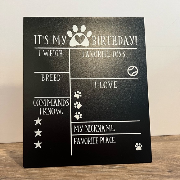 Absolutely Adorable I CHEWS YOU Block and Pup Birthday Board- NWT - Picture 2 of 7